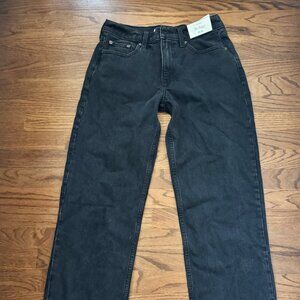 NWT Abercrombie + Fitch Low Rise Baggy Jean Black